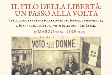 "Il filo della libertà: un passo alla volta", installazione urbana